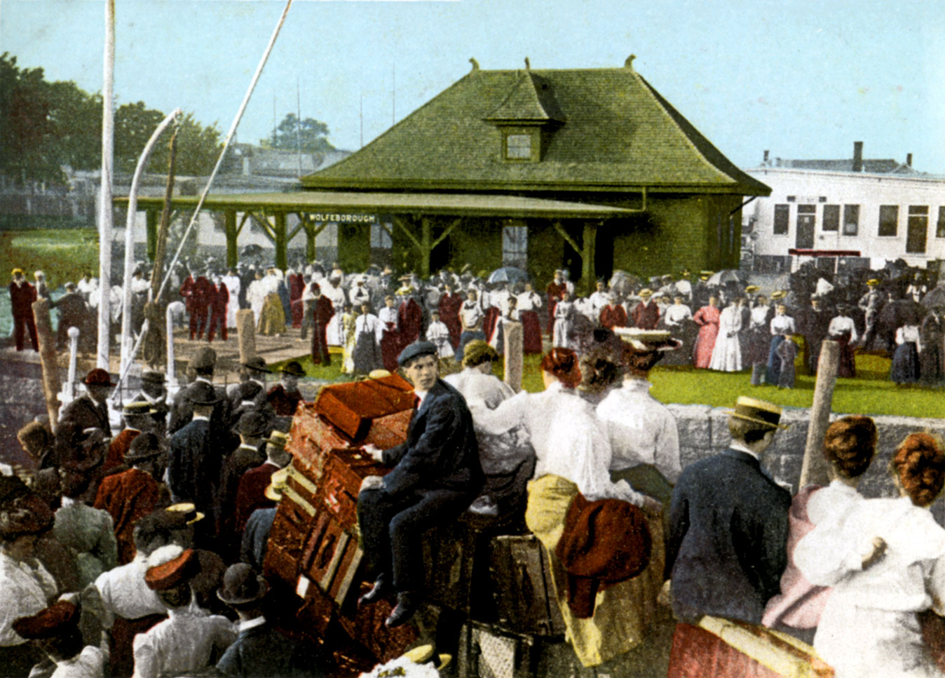 Passengers Loading The Steamship Weirs Beach Where Lake