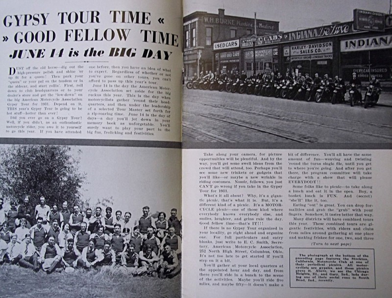 1931 Gypsy Tour Article