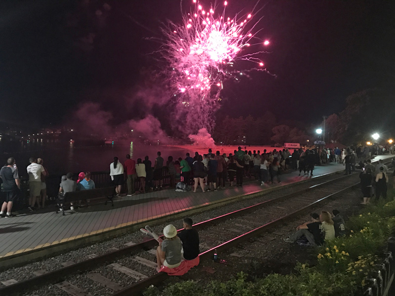 Fireworks WEIRS BEACH WHERE LAKE WINNIPESAUKEE BEGINS